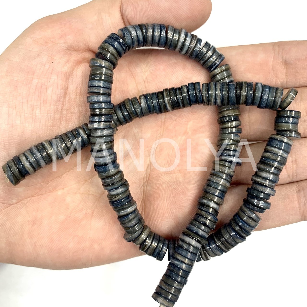 8mm. LACİVERT SEDEF DİZİ