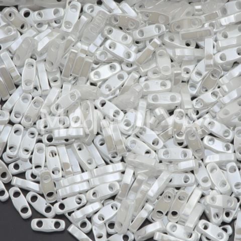 QTL420 Miyuki Quarter Tila White Pearl Ceylon (Çeyrek Tila 420)