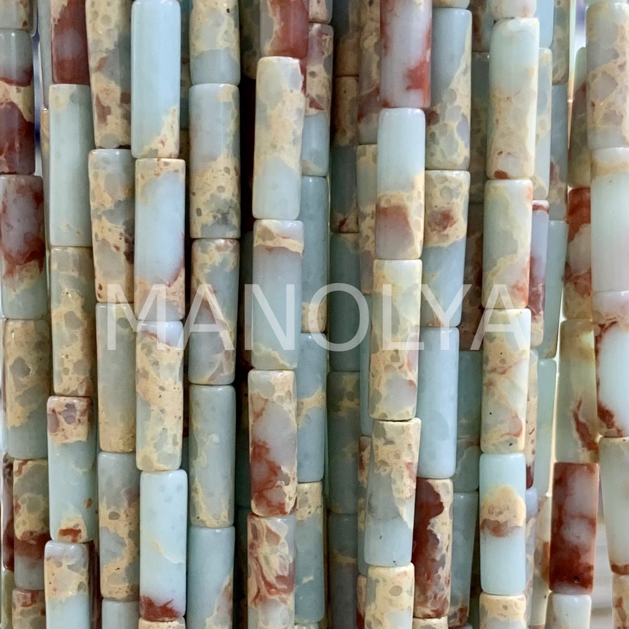 4x13mm. AÇIK MAVİ-TURKUAZ BORU VARİSİT