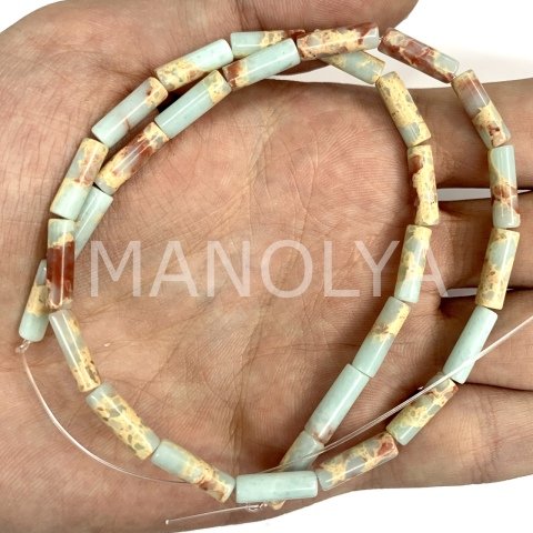 4x13mm. AÇIK MAVİ-TURKUAZ BORU VARİSİT