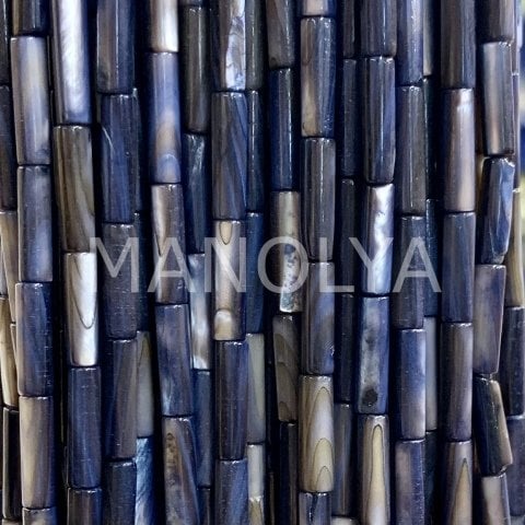 4x13mm. LACİVERT BORU SEDEF