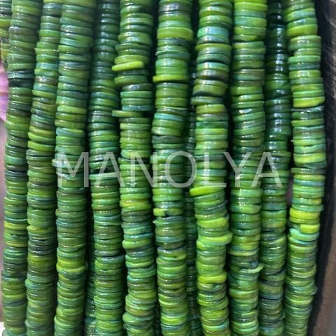 10mm. YEŞİL SEDEF DİZİ