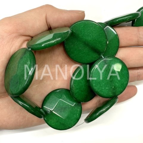 3.5cm. FASET KESİM KOYU YEŞİL CEYT