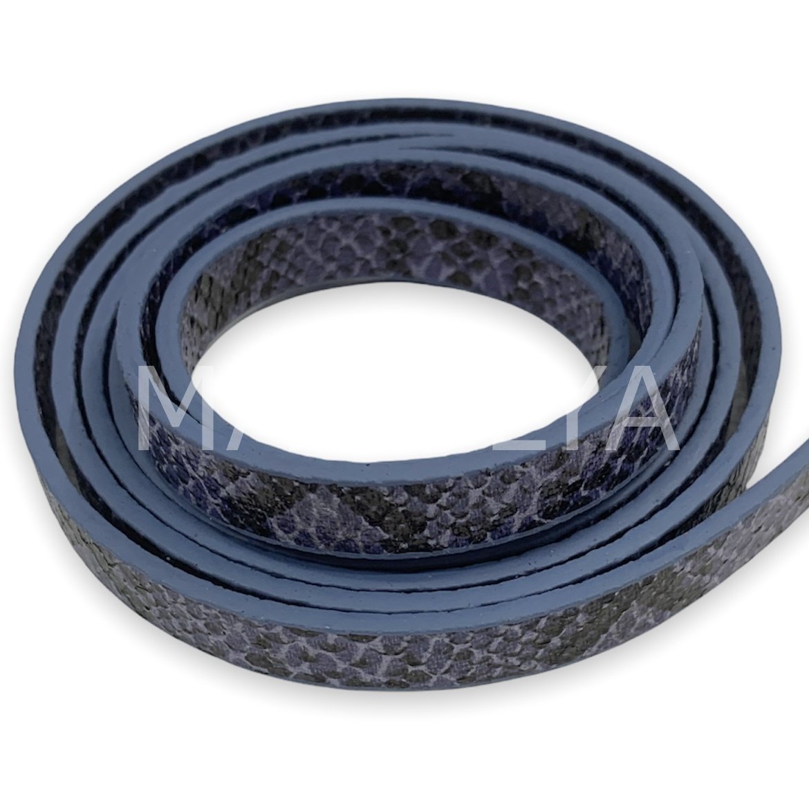 1cm. LACİVERT YASSI DERİ