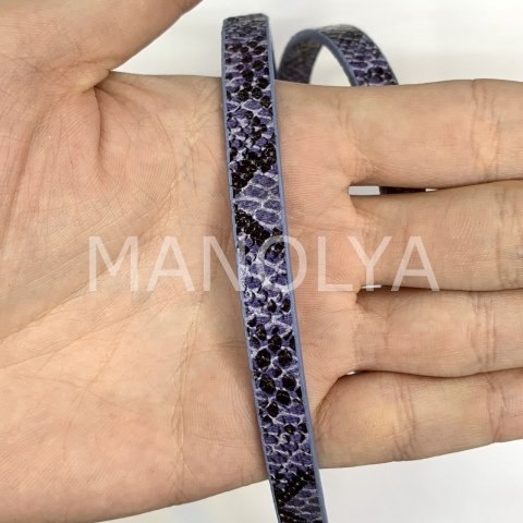 1cm. LACİVERT YASSI DERİ