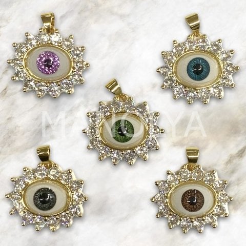 2,2cm. ZİRKONLU GÖZ KOLYE UCU