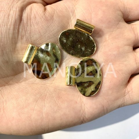 2,4cm. İÇİ DOLU ELİPS KOLYE UCU