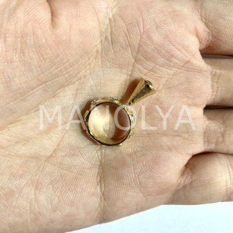 2,6cm. ZİRKONLU HALKA KOLYE APARATI