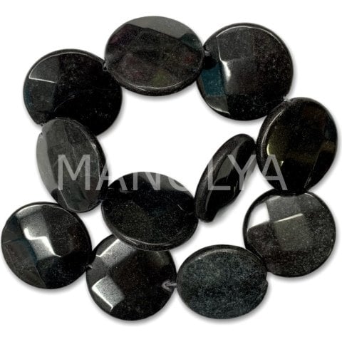 3,5cm. FASET KESİM SİYAH CEYT