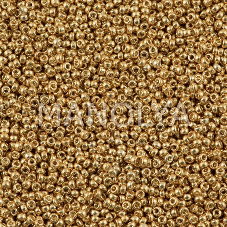 15-91053 (182) MIYUKI SEEDBEADS DURACOAT GALVANIZED GOLD