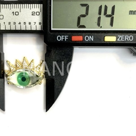 2,1cm. KÜÇÜK KRİSTAL GÖZ KOLYE