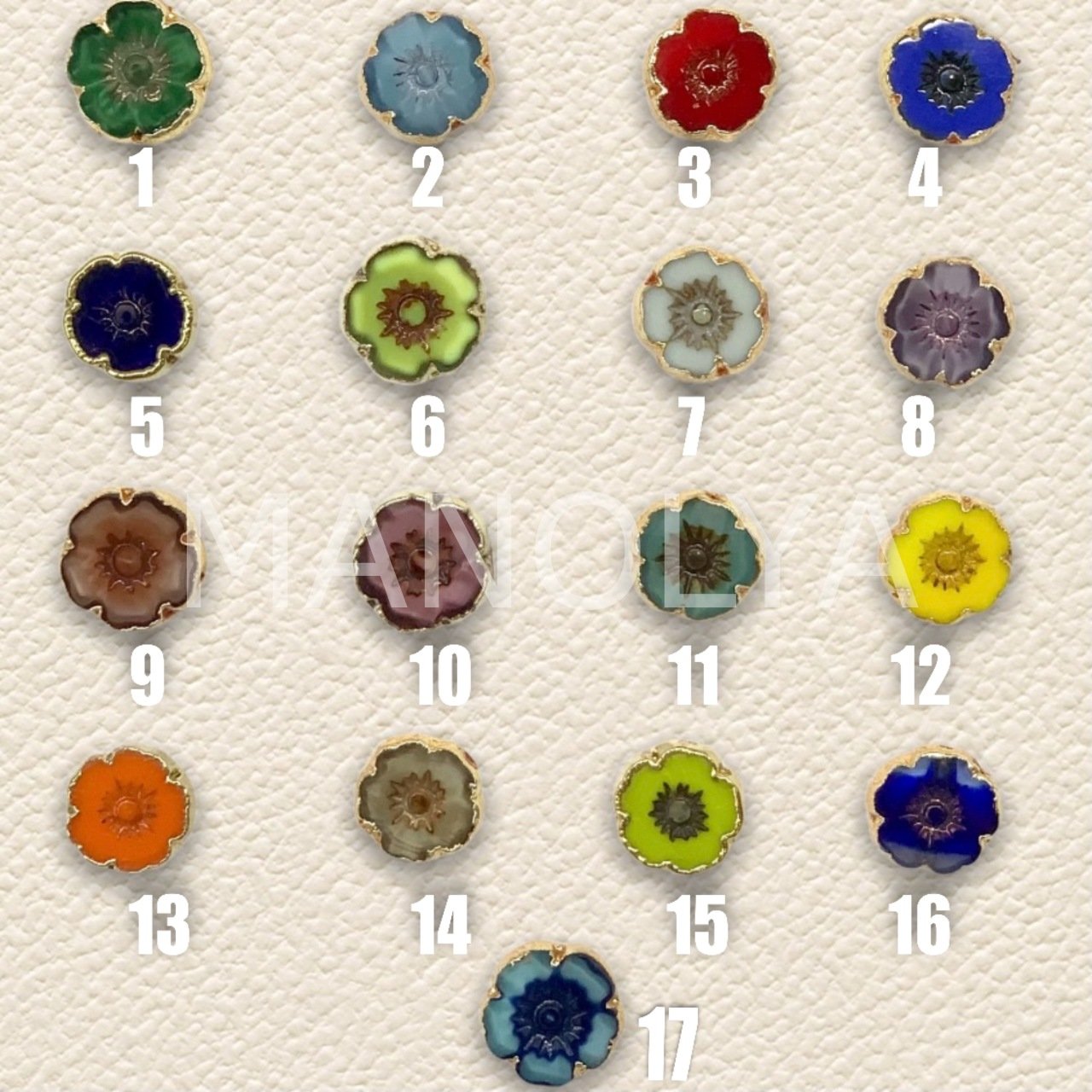 9mm. KÜÇÜK  BOY ÇEK KRİSTALİ ÇİÇEK