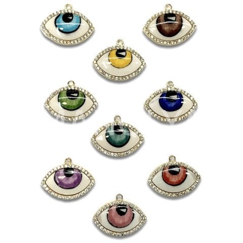 2,5cm. ZİRKON PORSELEN GÖZ KOLYE