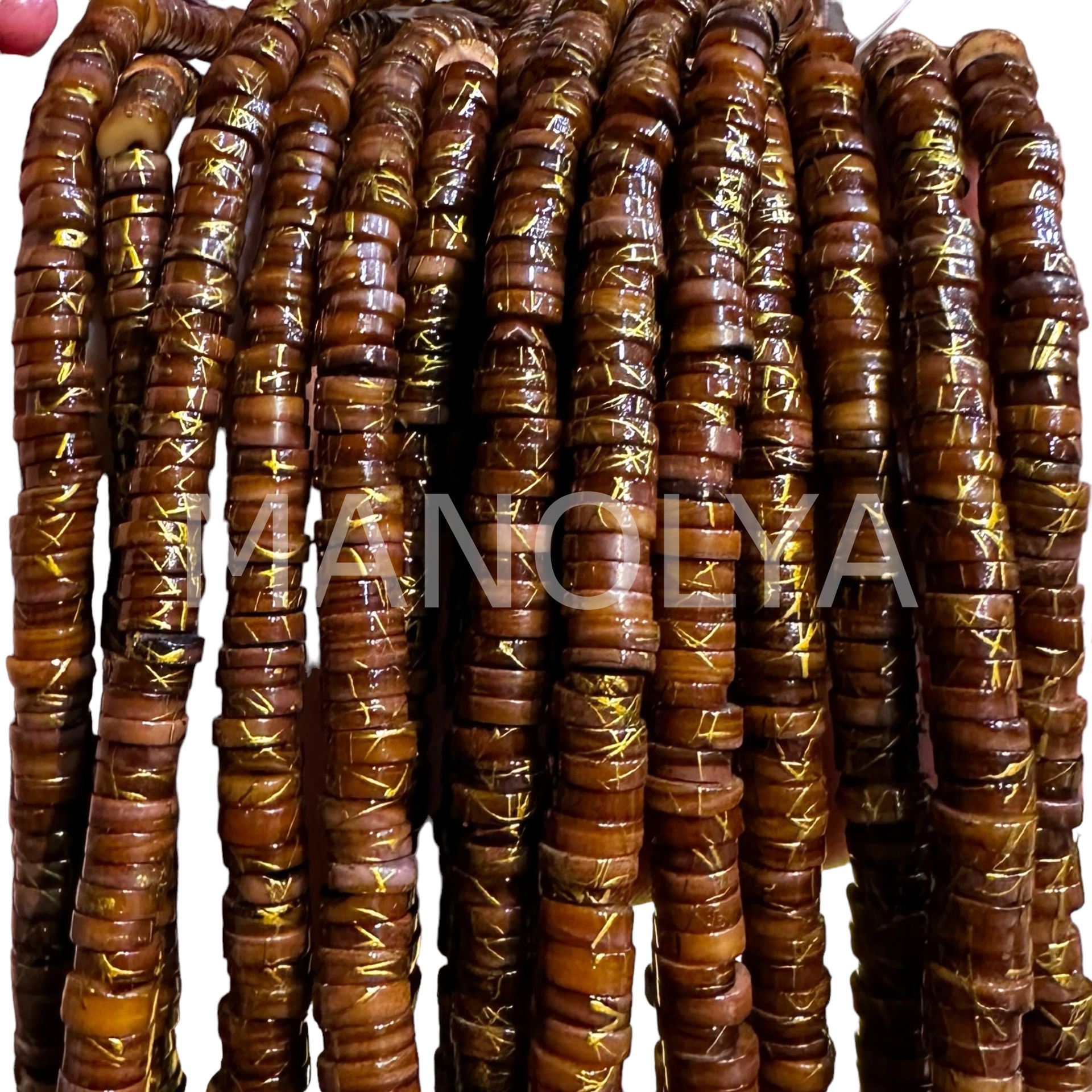 6mm. YALDIZ KOYU KAHVE SEDEF