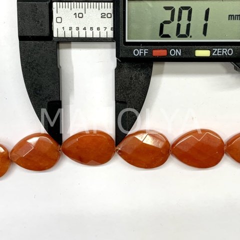 2cm. FASET KESİM DAMLA TURUNCU CEYT