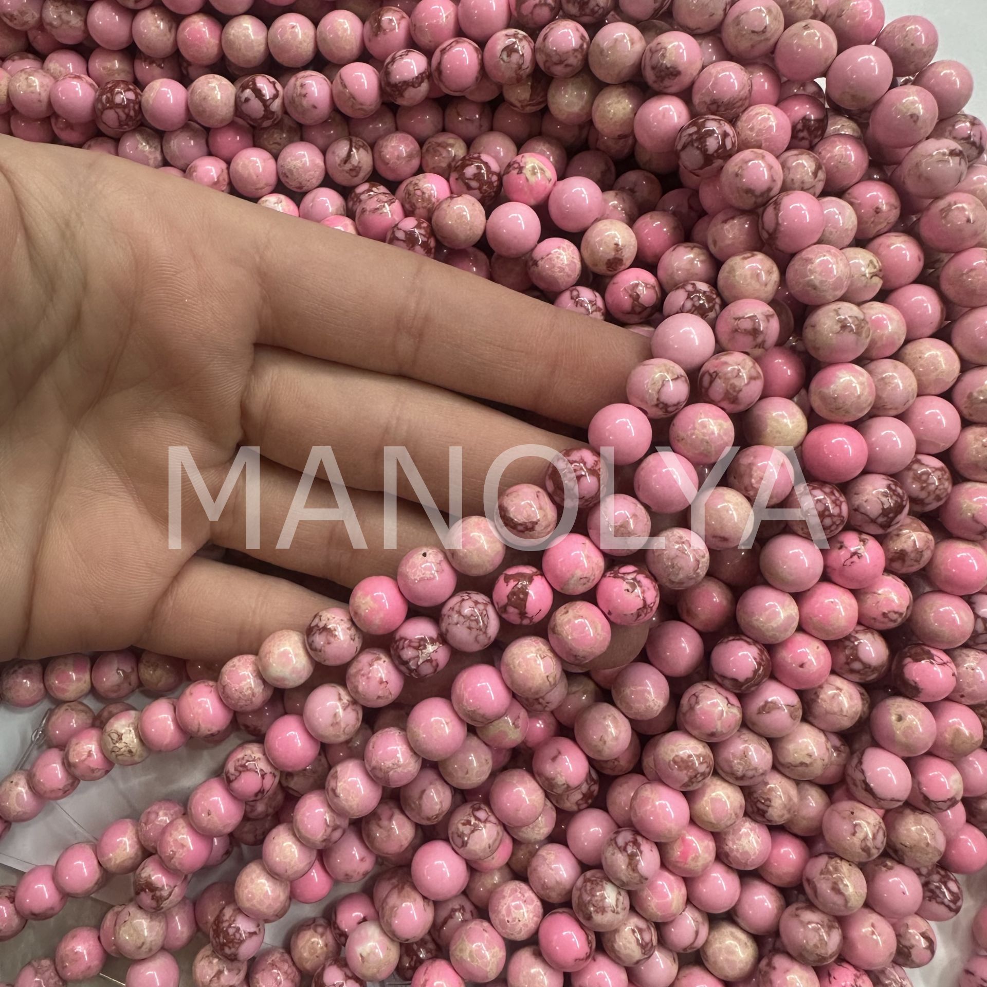 8mm. YUVARLAK PEMBE VARİSİT