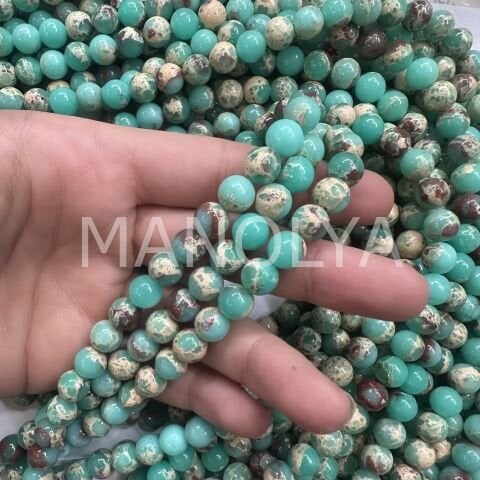 8mm. YUVARLAK TURKUAZ VARİSİT