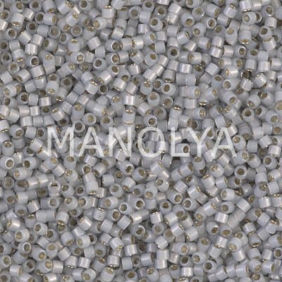 DB1455-MIYUKI 11/0 DELICA BEAD S/L LT SMOKE OPAL