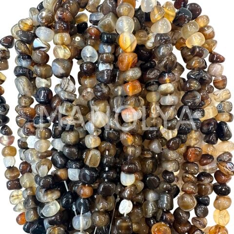 KAHVERENGİ AMORF KESİM AKİK DOĞALTAŞ