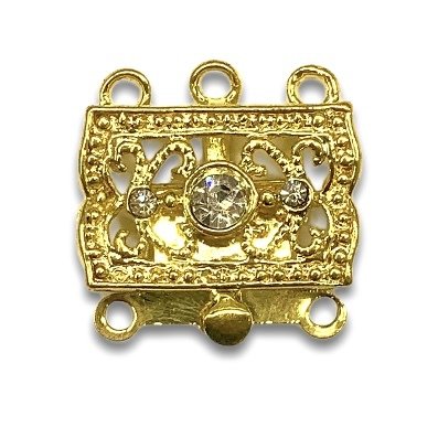 3 HALKALI TAŞLI İÇE GEÇMELİ KAPAMA SARI KAPLAMA