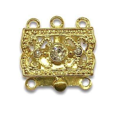 3 HALKALI TAŞLI İÇE GEÇMELİ KAPAMA SARI KAPLAMA