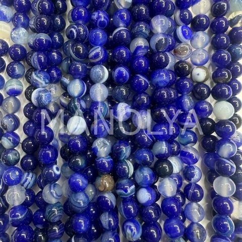 8mm. LACİVERT AKİK DOĞALTAŞ