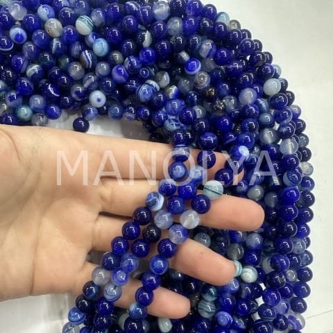 8mm. LACİVERT AKİK DOĞALTAŞ