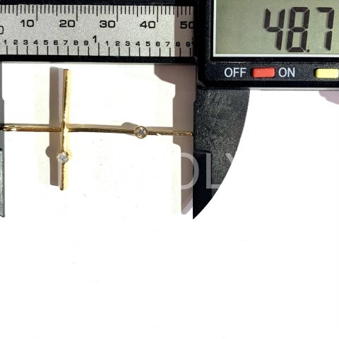 4,8 cm. ZİRKONLU HAÇ KOLYE UCU