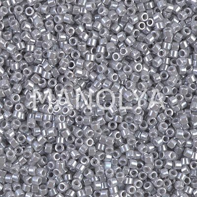 DB1570-MIYUKI DELICA 11/0 OPAQUE GHOST GRAY LUSTER