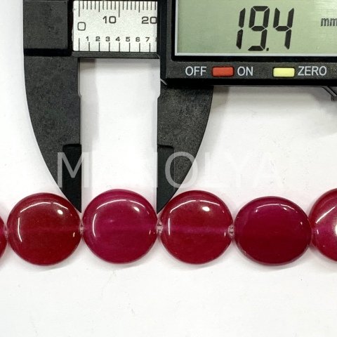 2cm. OVAL KOYU PEMBE CEYT
