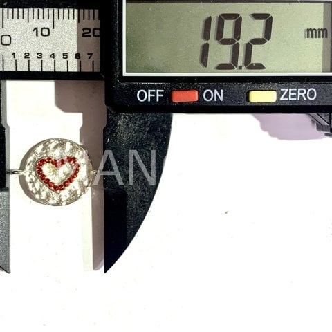 1,9cm. ZİRKONLU KALP VE FATMA ELİ