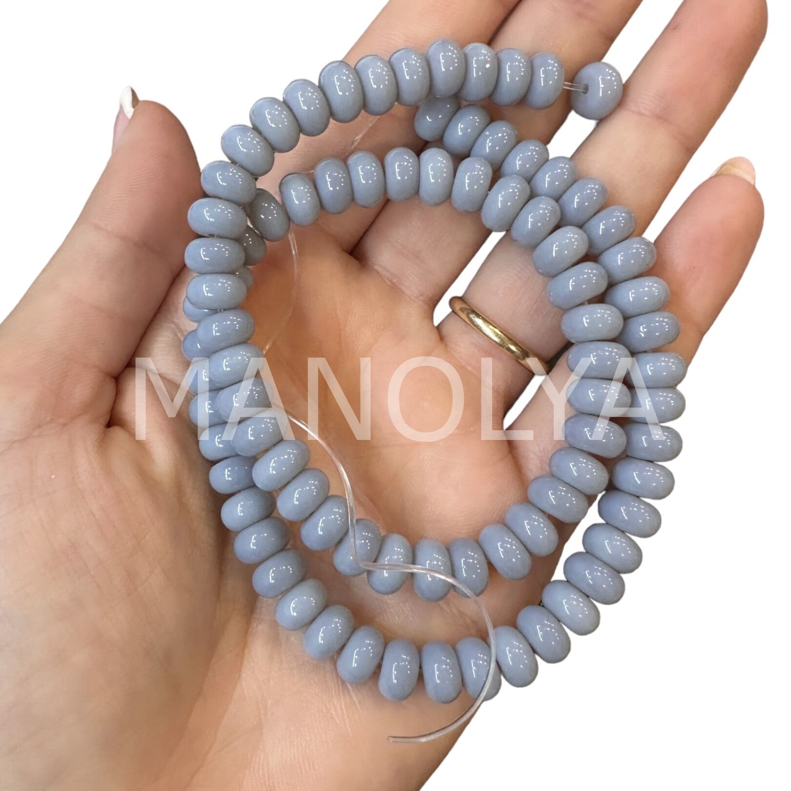 4.5mmX8mm GRİ DONUT CAM BONCUK