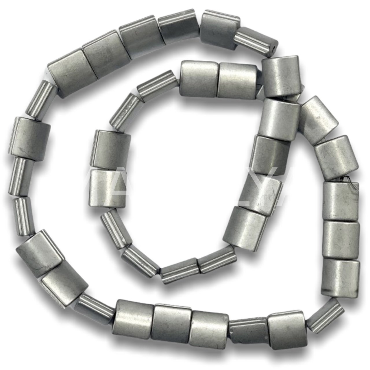 1cm. MAT GÜMÜŞ OVAL HEMATİT