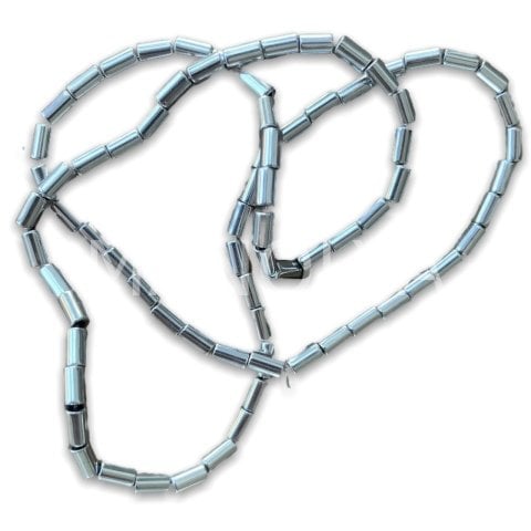 3x5mm. GÜMÜŞ SİLİNDİR HEMATİT DİZİ