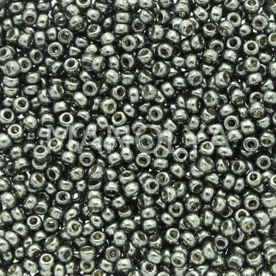 11-95112 MIYUKI SEEDBEADS GALVANIZED DARK STEEL GREEN