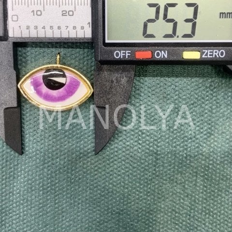 2,5cm. SADE PORSELEN GÖZ KOLYE
