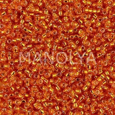 11-98 MIYUKI SEEDBEADS SILVER LINED ORANGE