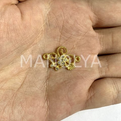 2,4cm. KRİSTALLİ ÇİÇEK ARA APARAT