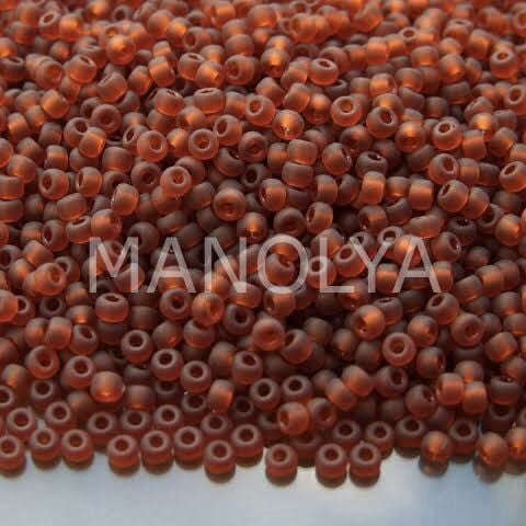 11-9134F MIYUKI SEEDBEADS MATTE TRANSPARENT LIGHT BROWN