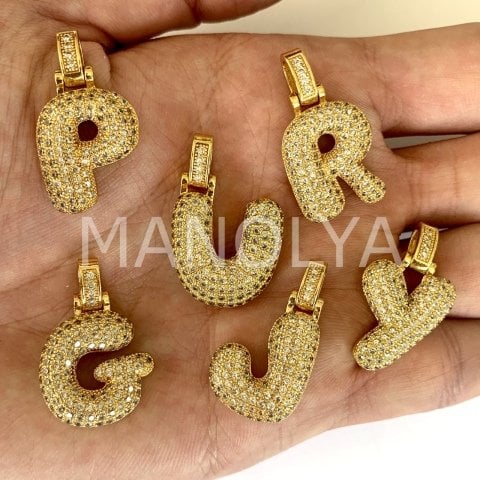 2x1,5cm. TOMBUL ZİRKONLU HARFLER