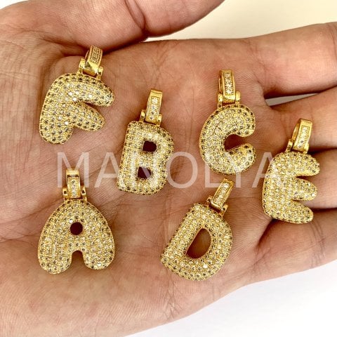 2x1,5cm. TOMBUL ZİRKONLU HARFLER