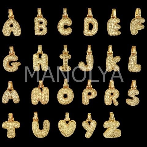 2x1,5cm. TOMBUL ZİRKONLU HARFLER