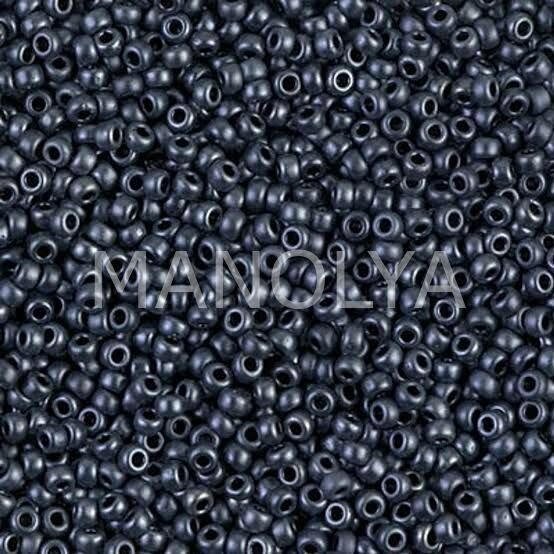 11-92011 MIYUKI SEEDBEADS MATTE GUNMETAL