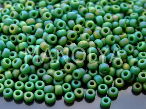 11-9411FR MIYUKI SEEDBEADS MATTE OPAQUE GREEN AB