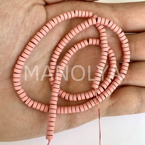 4mm. MAT PEMBE HEMATİT DİZİ