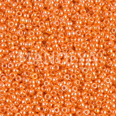11-9423 MIYUKI SEEDBEADS OPAQUE LIGHT ORANGE LUSTER