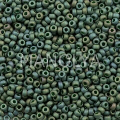 11-92031 MIYUKI SEEDBEADS FROSTED LEAF GREEN