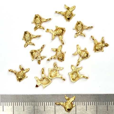 1cm. MİNİK ŞİŞKO BALIK SALLANTI APARAT PAKET ALTIN KAPLAMA