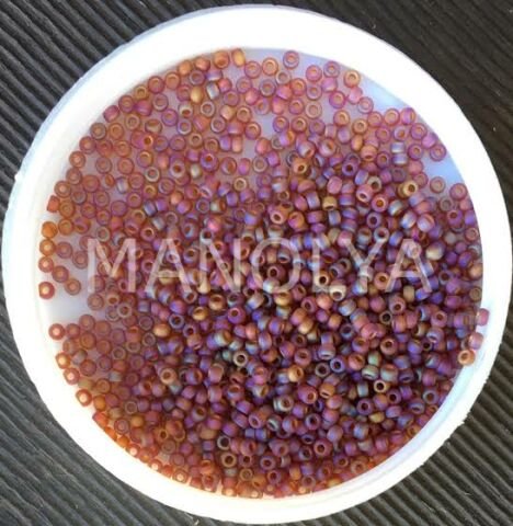 11-9134FR MIYUKI SEEDBEADS MATTE TRANSPARENT LIGHT BROWN AB
