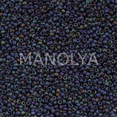 11-9401FR MIYUKI SEEDBEADS MATTE BLACK AB PURPLE RAINBOW